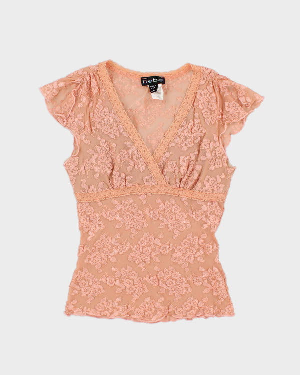 image of Y2k 00s Bebe Lace Top - M