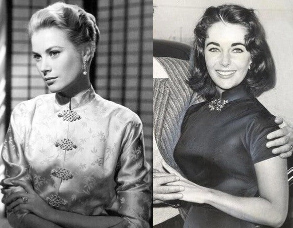 Grace Kelly and Liz Taylor wearing Cheongsam dresses