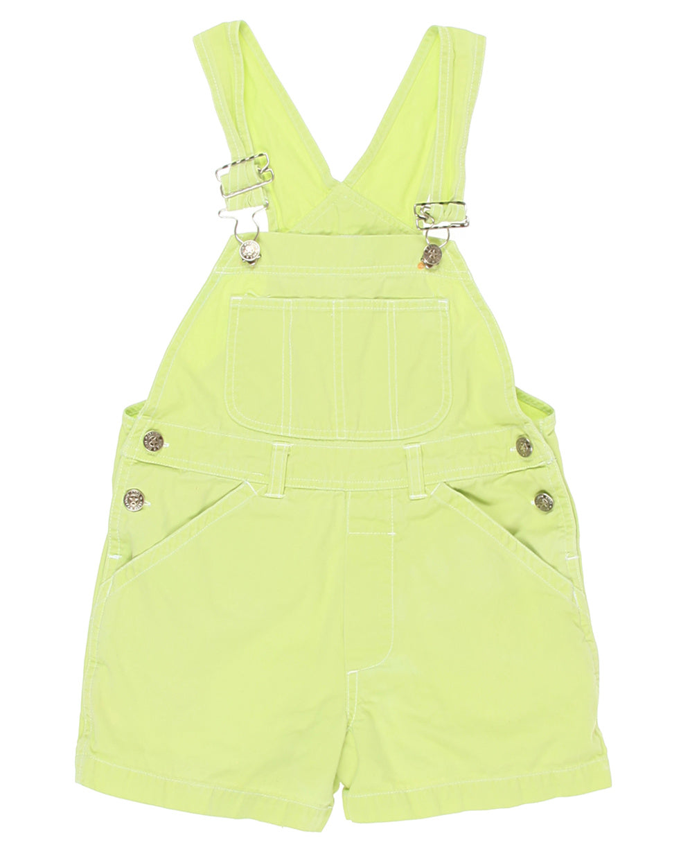 image of Acid Green Children Short Dungarees  - W28