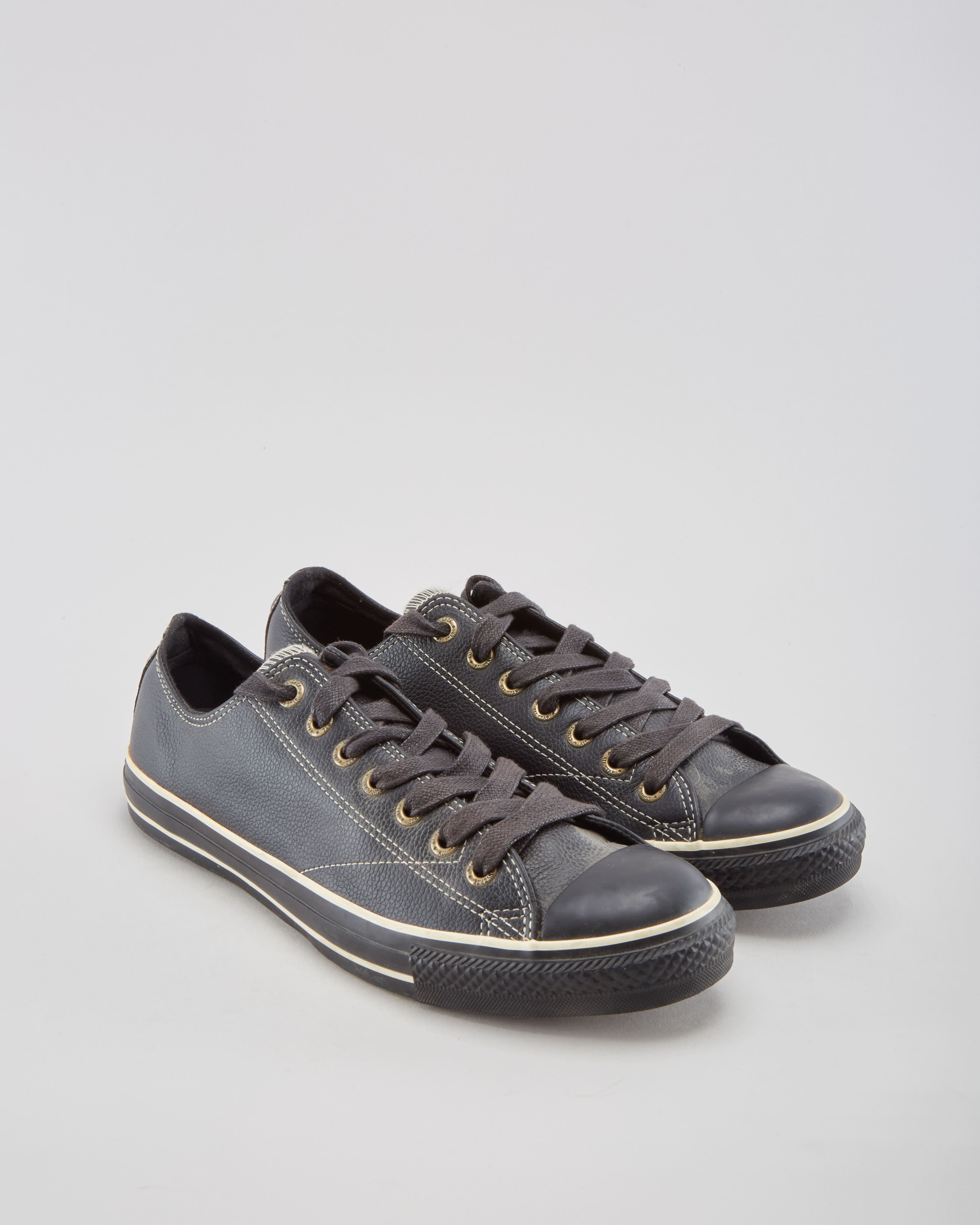 All Star Converse Black Leather - Mens UK 9