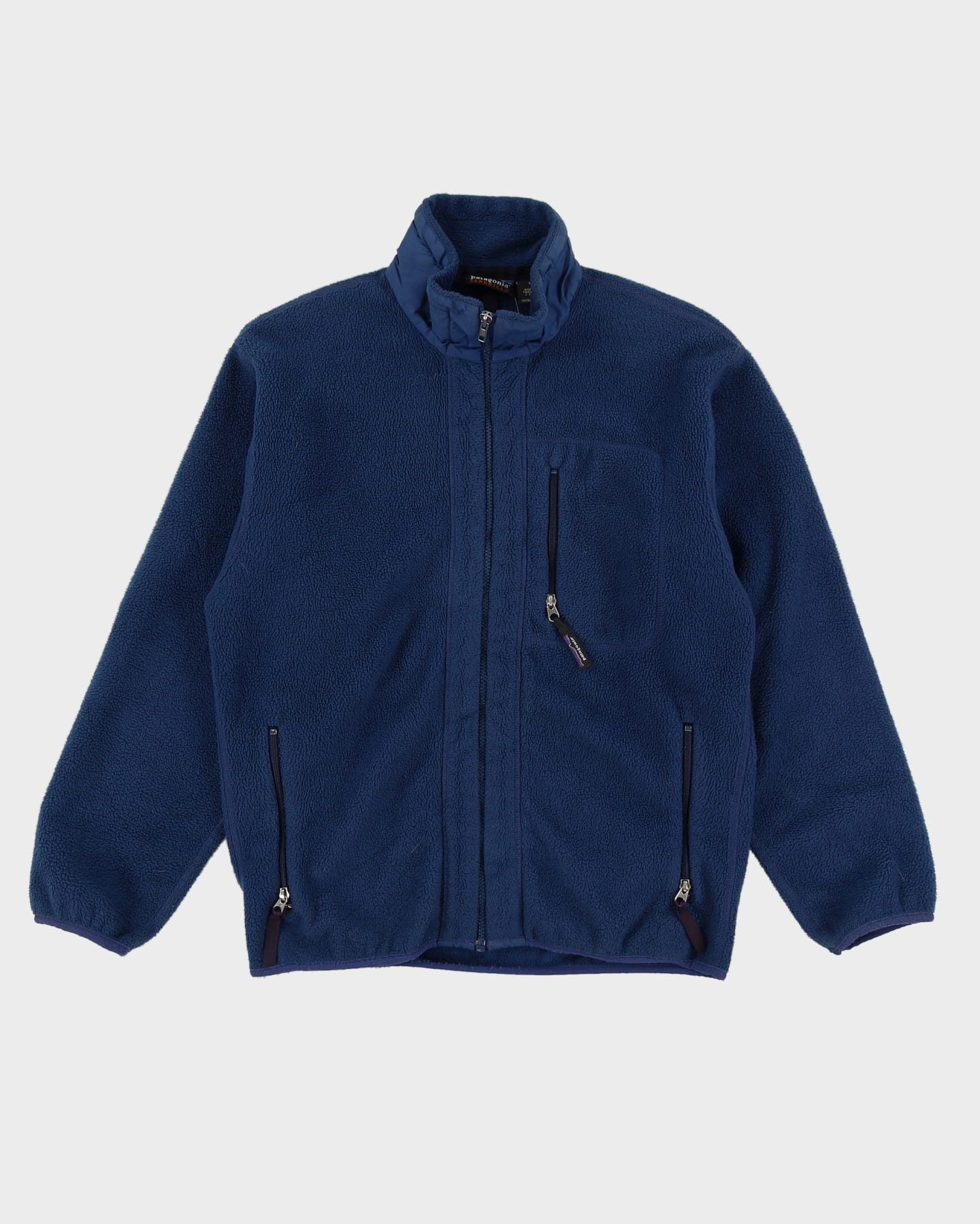 90s Patagonia Synchilla Blue Full-Zip Fleece - M