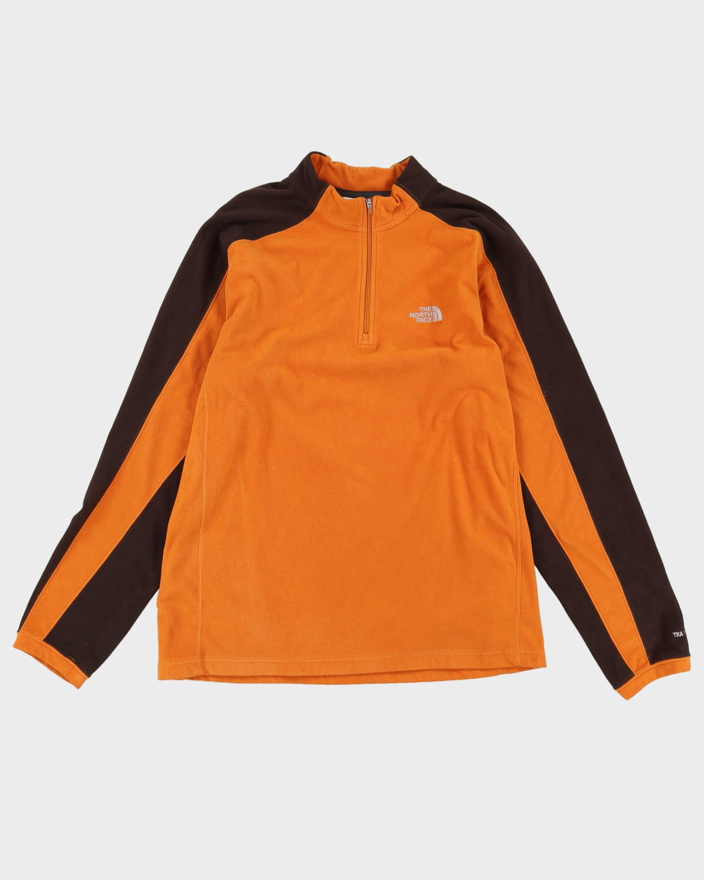 The North Face Orange Quarter-Zip Fleece - M