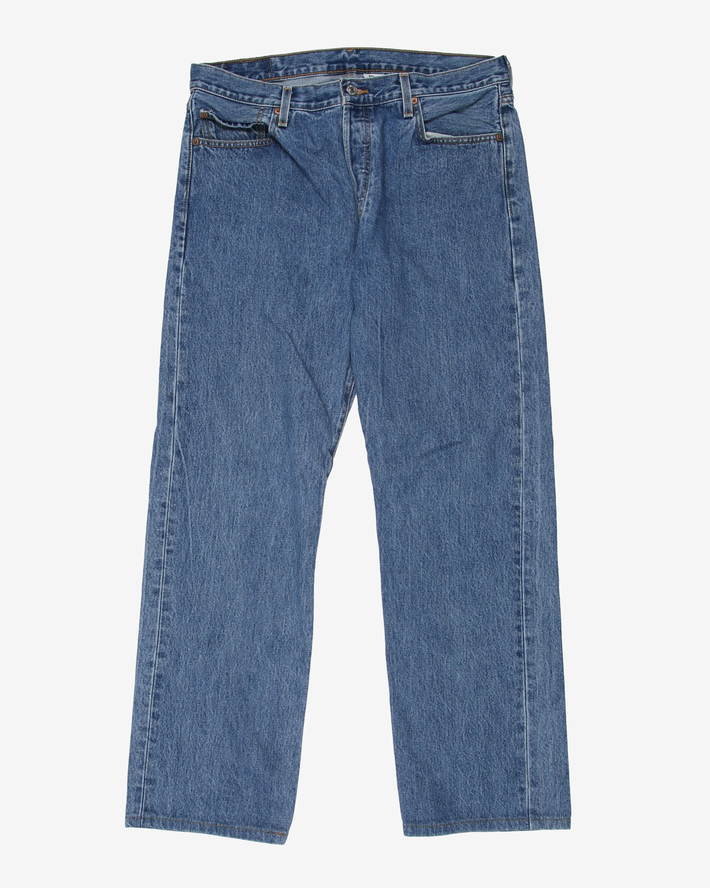Levi's 501 Medium Wash Blue Casual Vintage 90s Denim Jeans - W36 L32