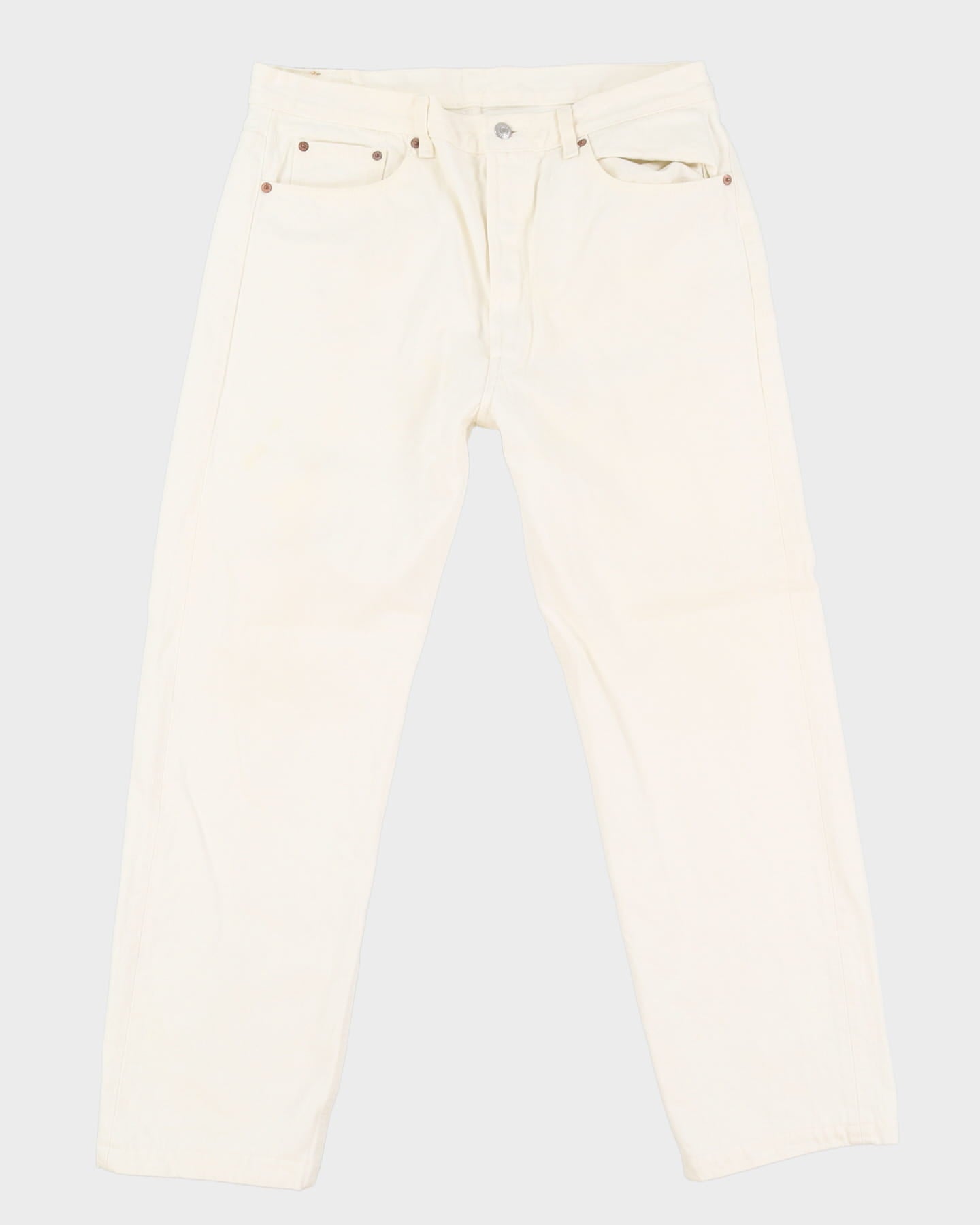 Vintage 80s Levi's 501 White Denim Jeans - W36 L30