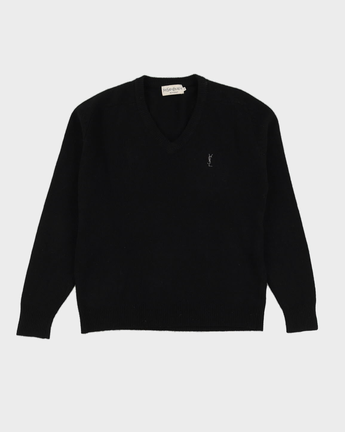 YSL Menswear Black Knitted Jumper - L