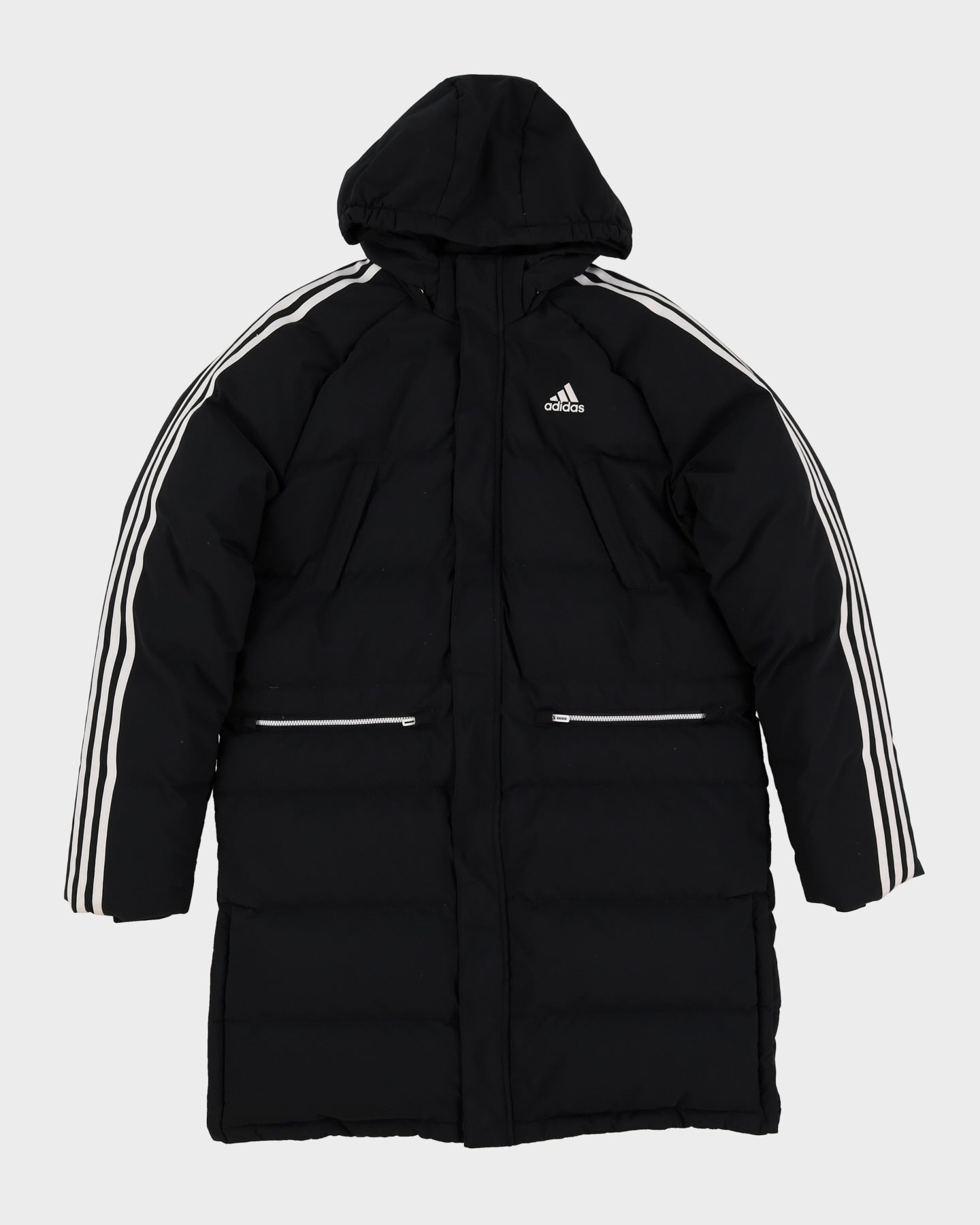 Adidas 160 Black Long Puffer Jacket - M