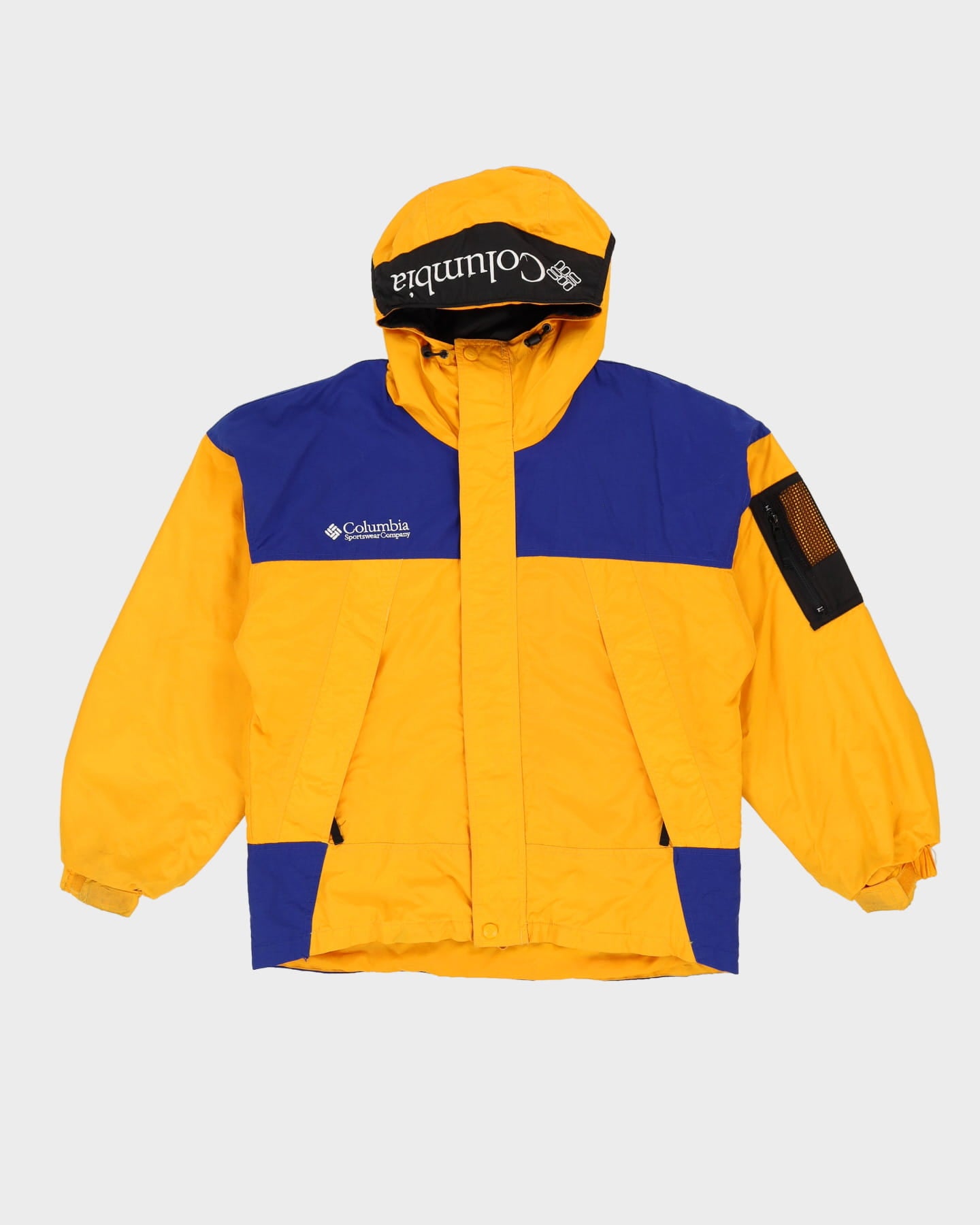 90s Columbia Yellow Hooded Ski Jacket - M