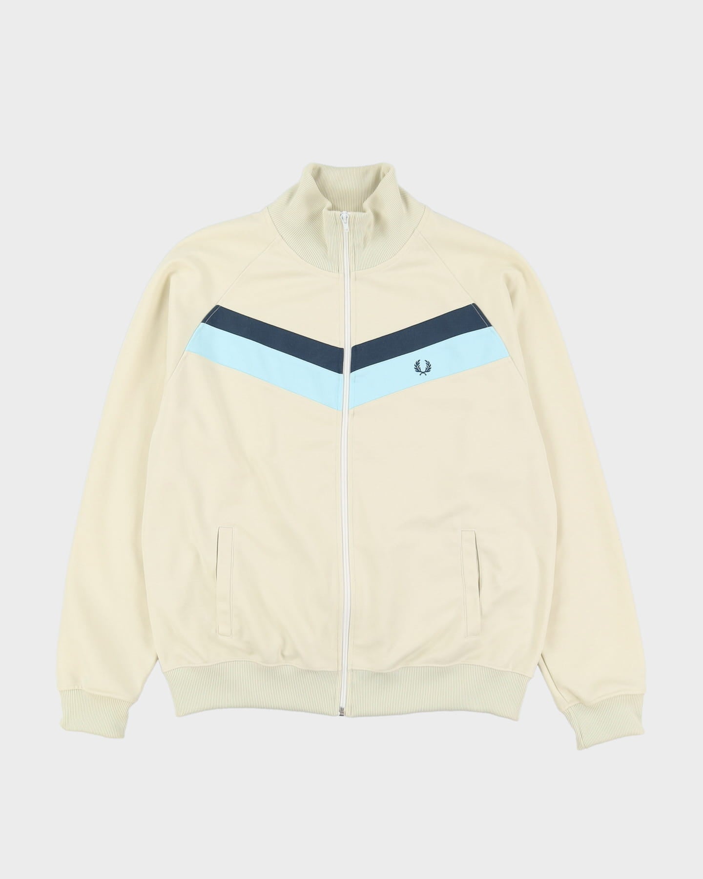 90s Fred Perry Cream Track Jacket - L