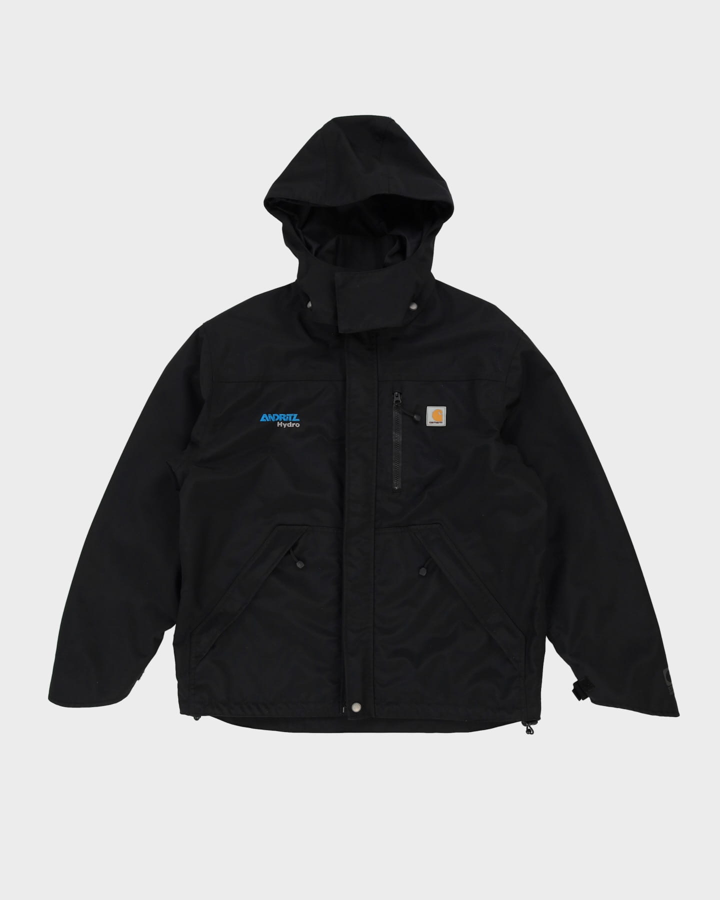 Carhartt Black Storm Defender Hooded Anorak Rain Jacket - M