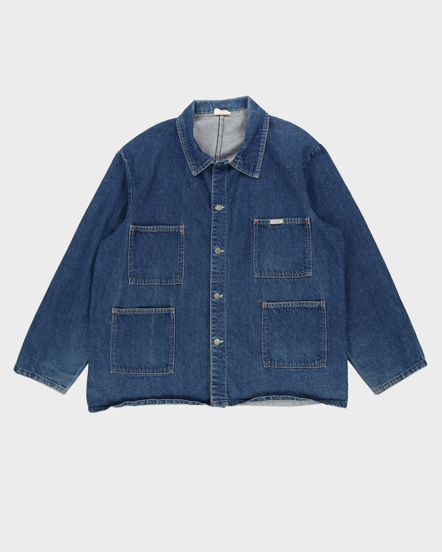 Vintage 80s SBG Blue Denim Chore Jacket - XL – Rokit