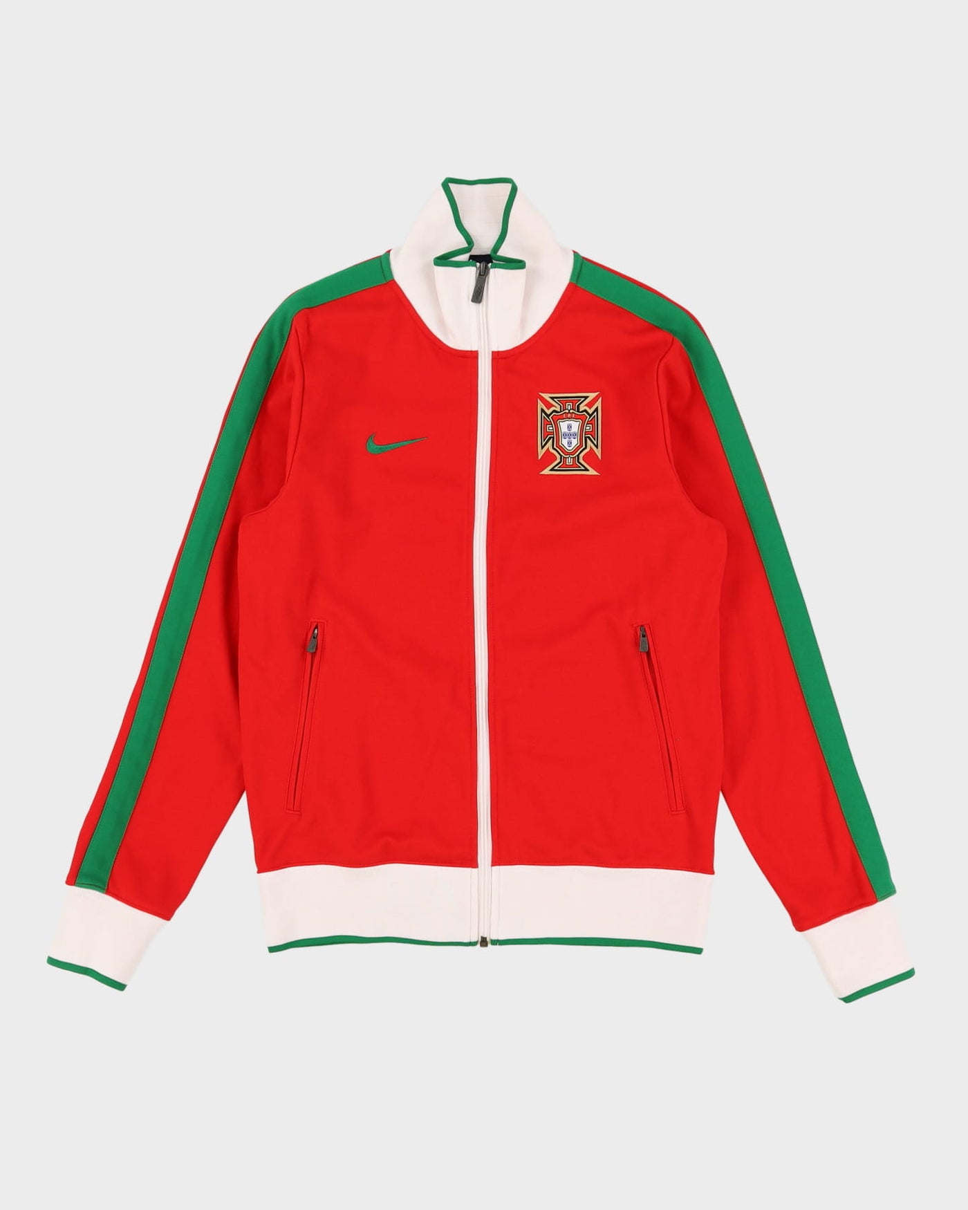 Forudsætning Mirakuløs Crack pot 00'erne Nike portugal rød/grøn træningsjakke - s – Rokit