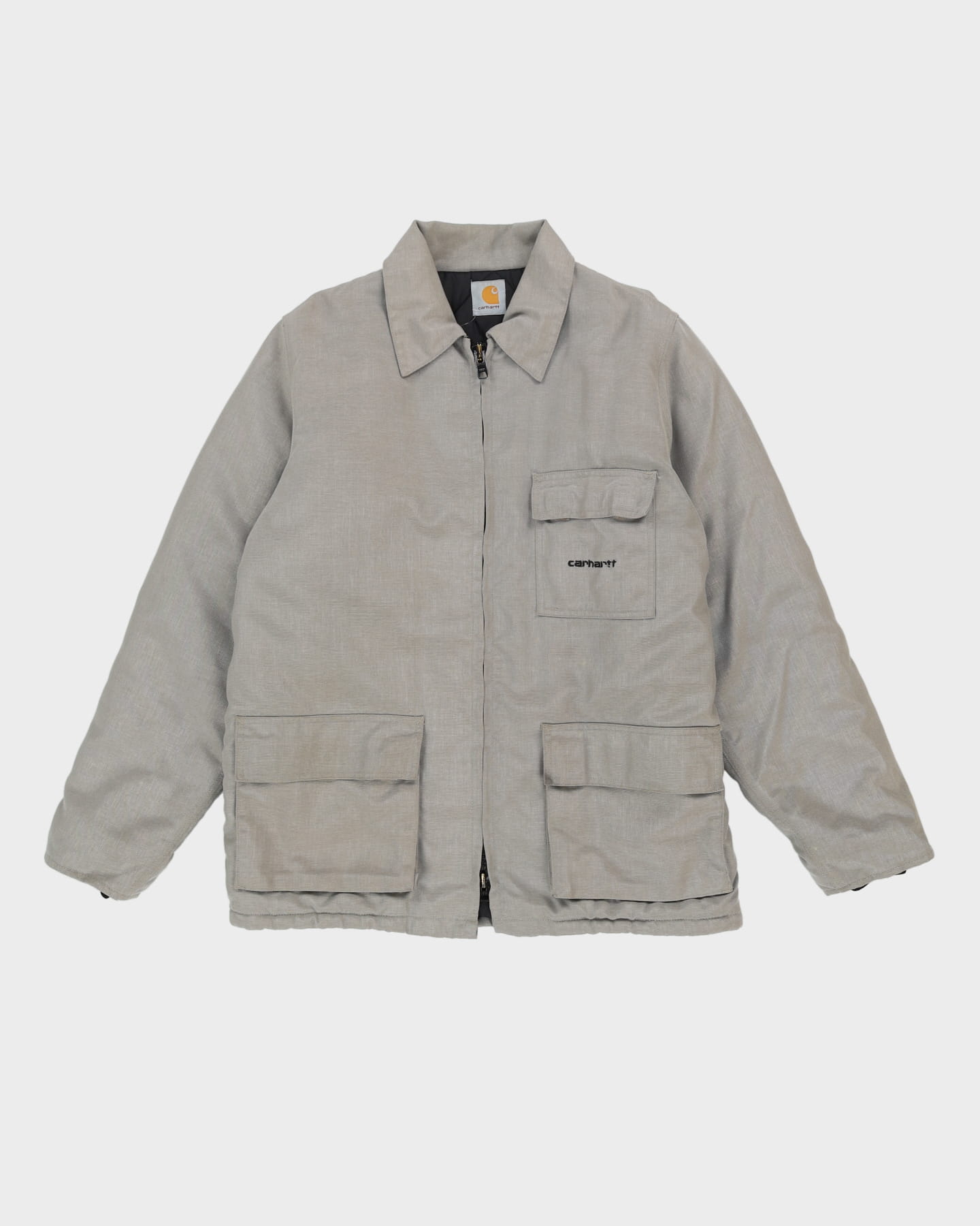 Carhartt Grey Padded Full-Zip Jacket - XL