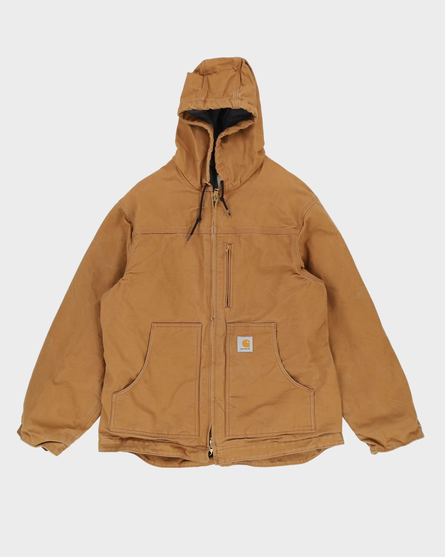 00s Carhartt Beige / Tan Workwear / Chore Jacket - L