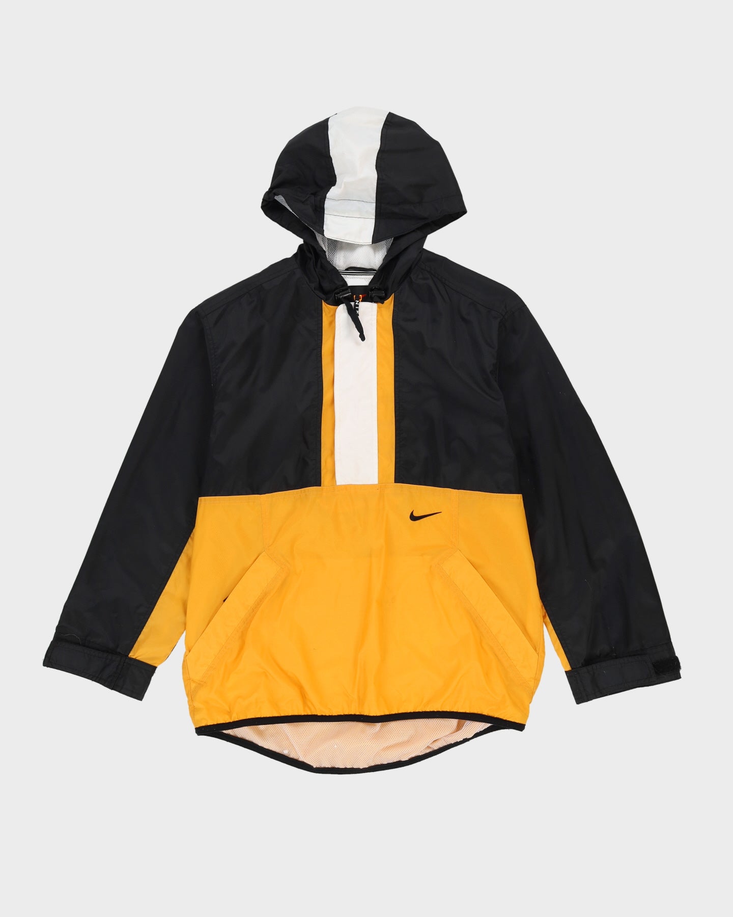 Vintage 90s Nike Yellow Hooded  Windbreaker Jacket - S