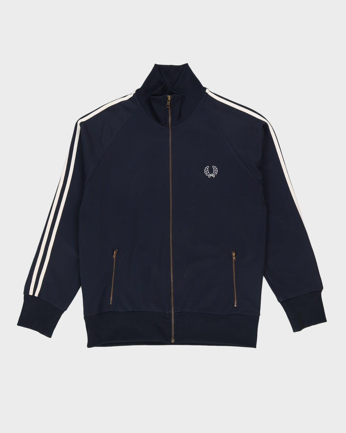 Vintage 90s Fred Perry Blue Navy Track Jacket - M