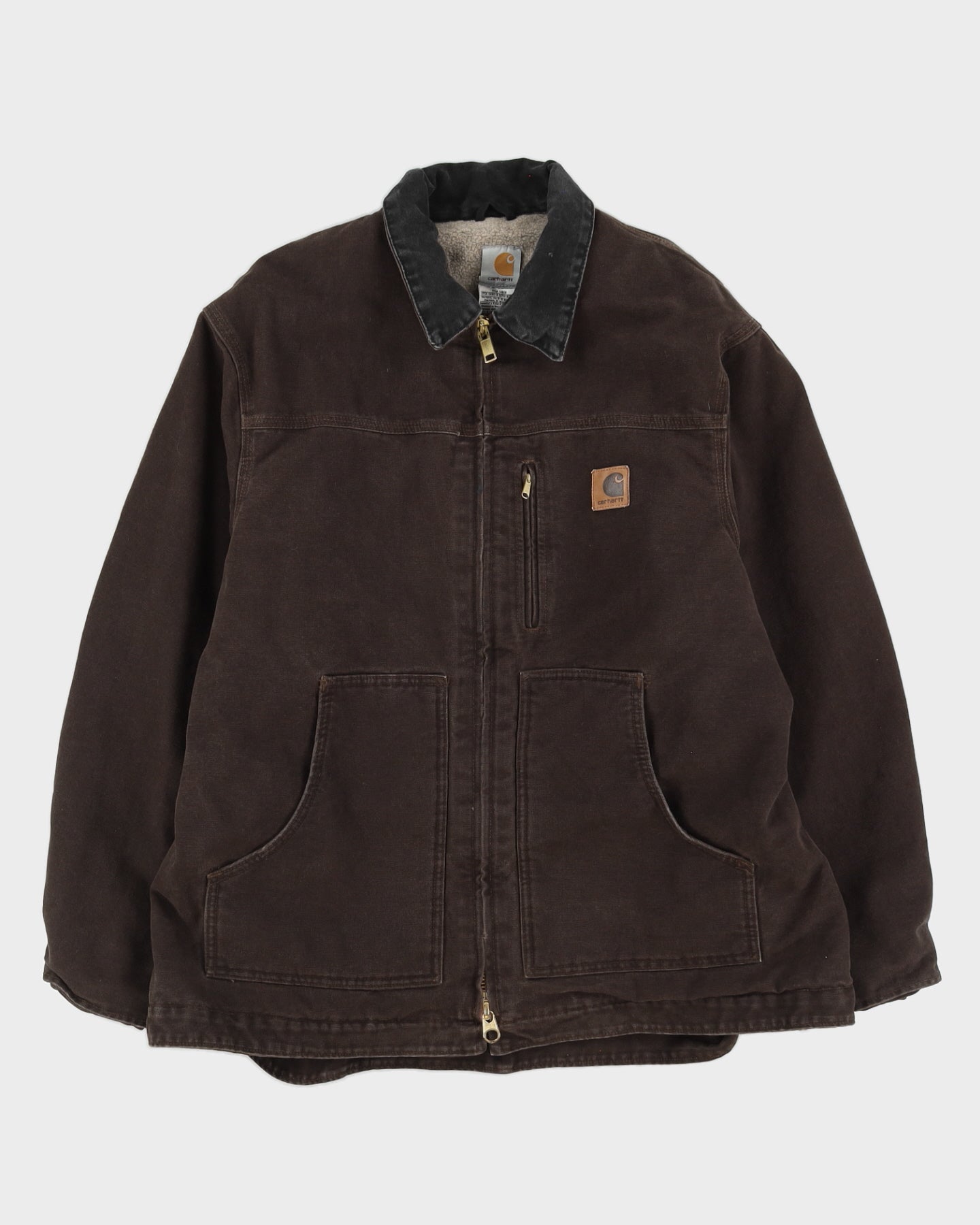 00s Carhartt Brown Workwear Fleece Lined Jacket - XL