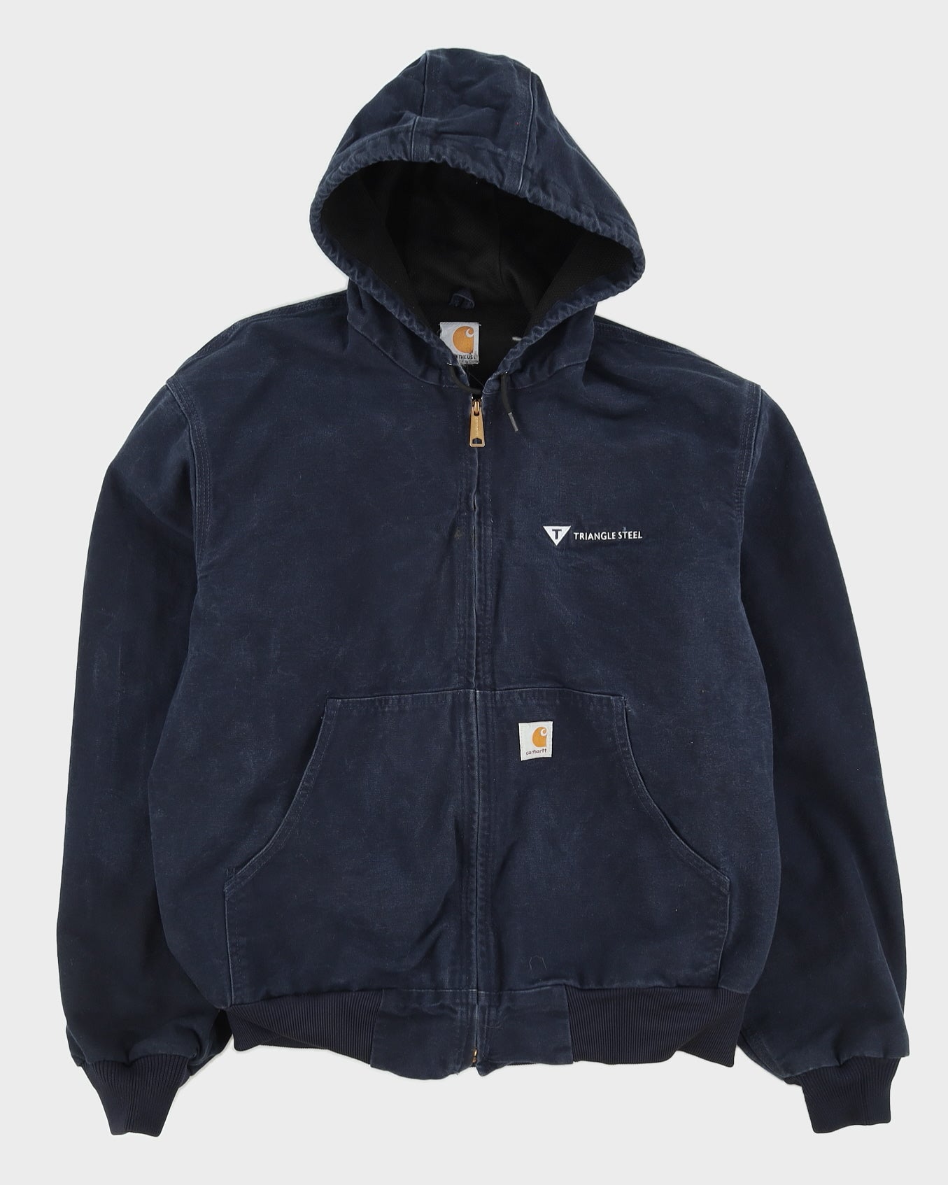 Carhartt Blue Workwear Hooded Fleece Lined Jacket - L