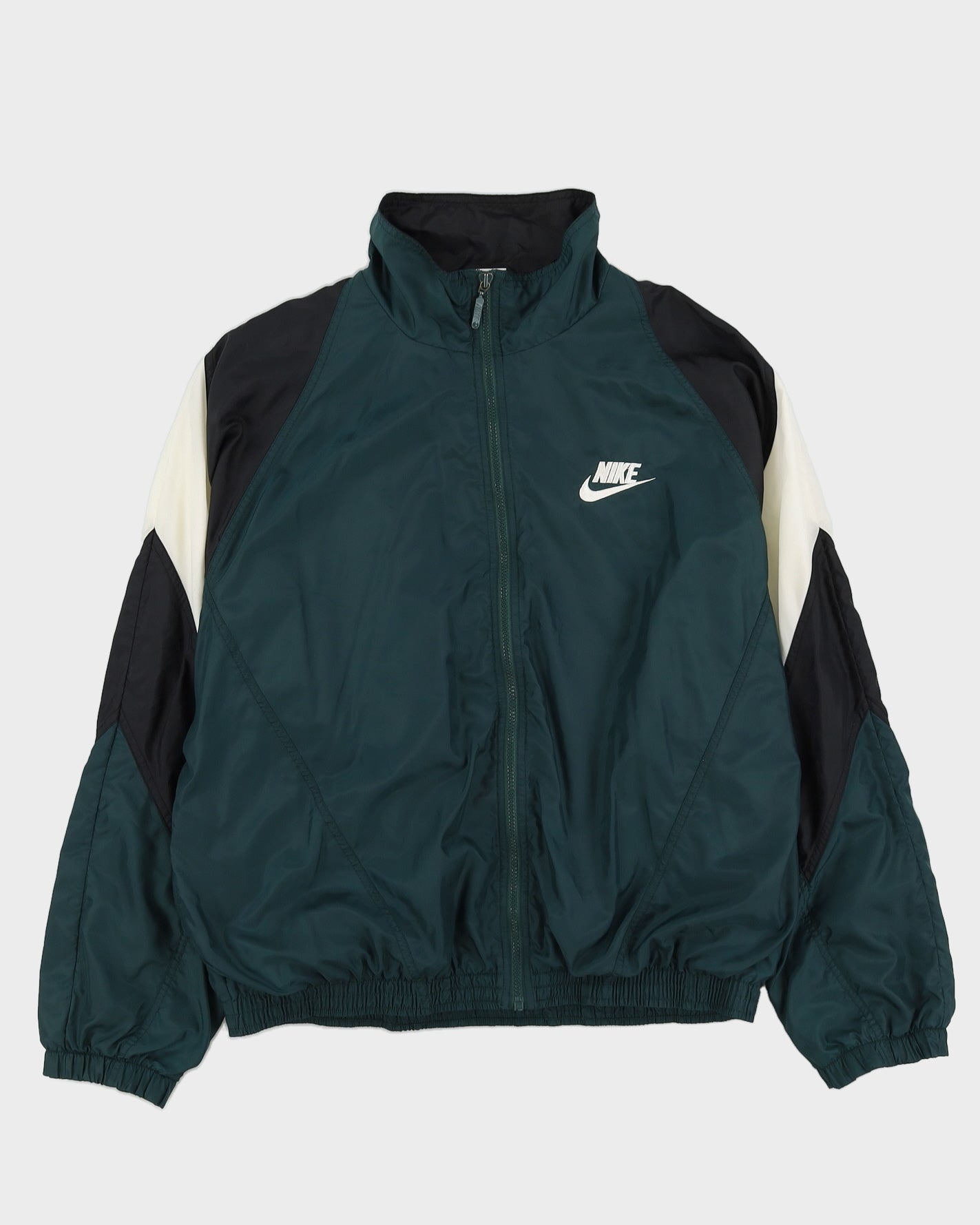 Vintage 90s Nike Green Track Jacket With Embroidery - L