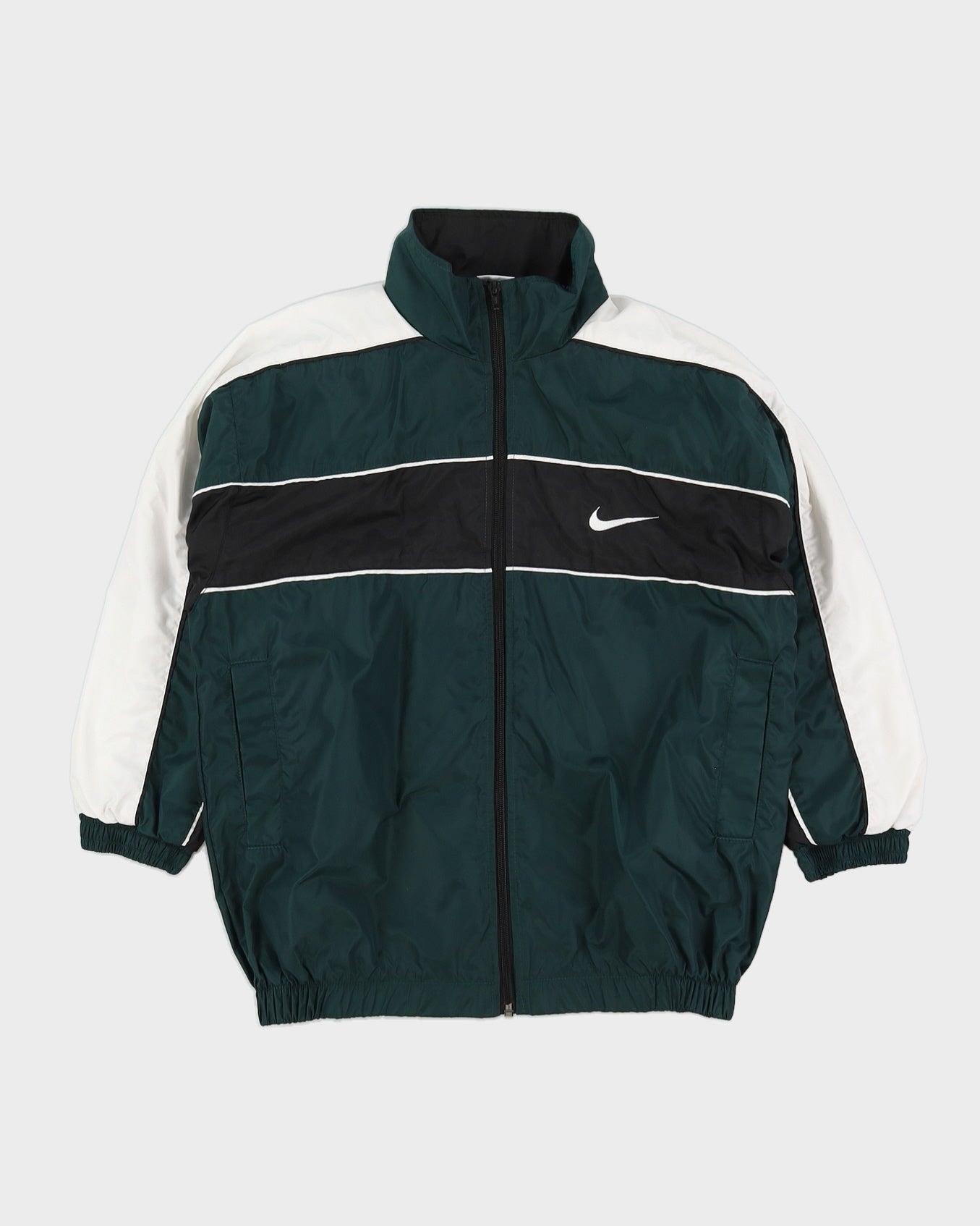 Vintage 90s Nike Green Track Jacket With Embroidery - S