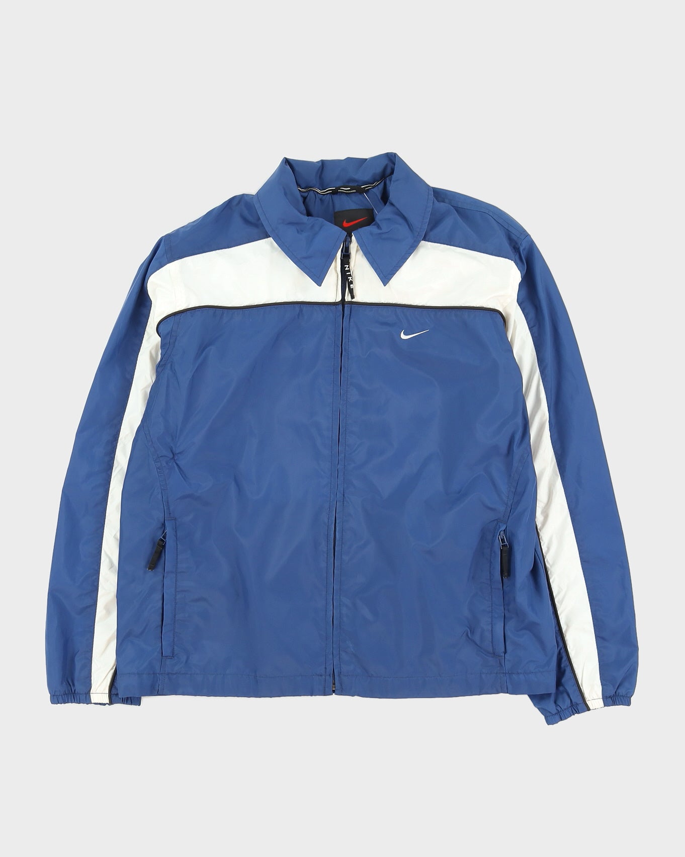 Vintage 90s Nike Blue Track Jacket - M
