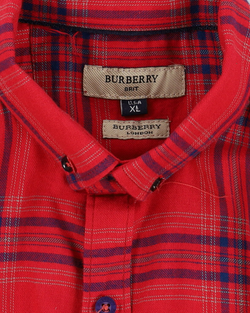 Burberry Brit Red Checked Shirt - L / XL – Rokit