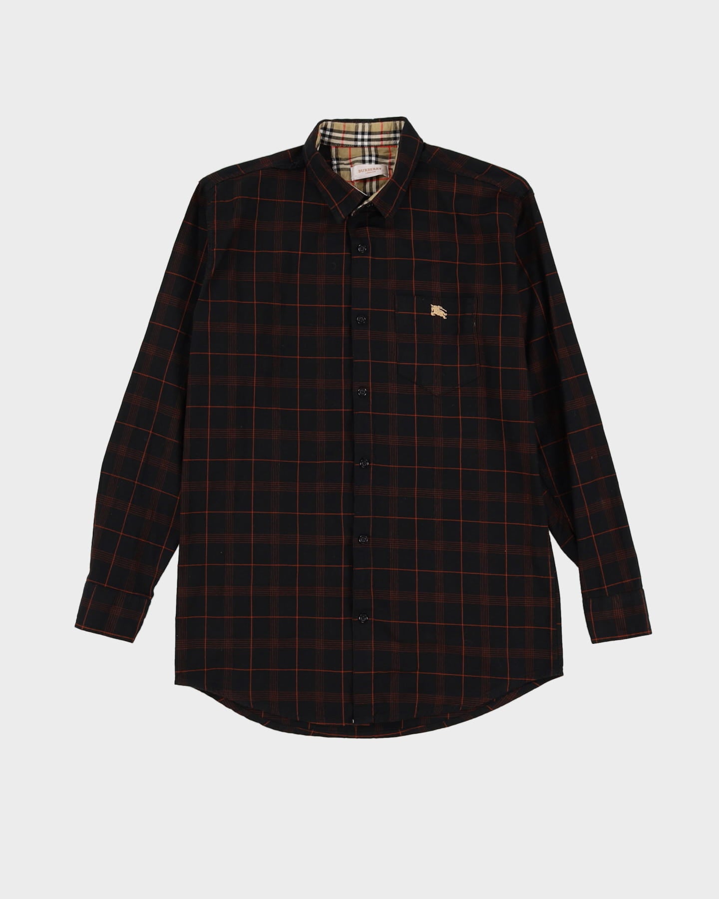 Burberry Black / Red Check Shirt - M