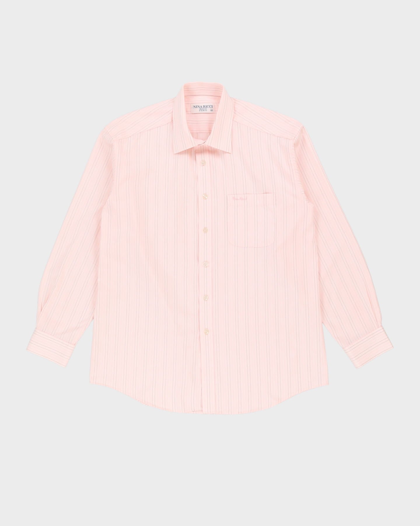 Nina Ricci Monsieur Pink Striped Long-Sleeve Shirt - L