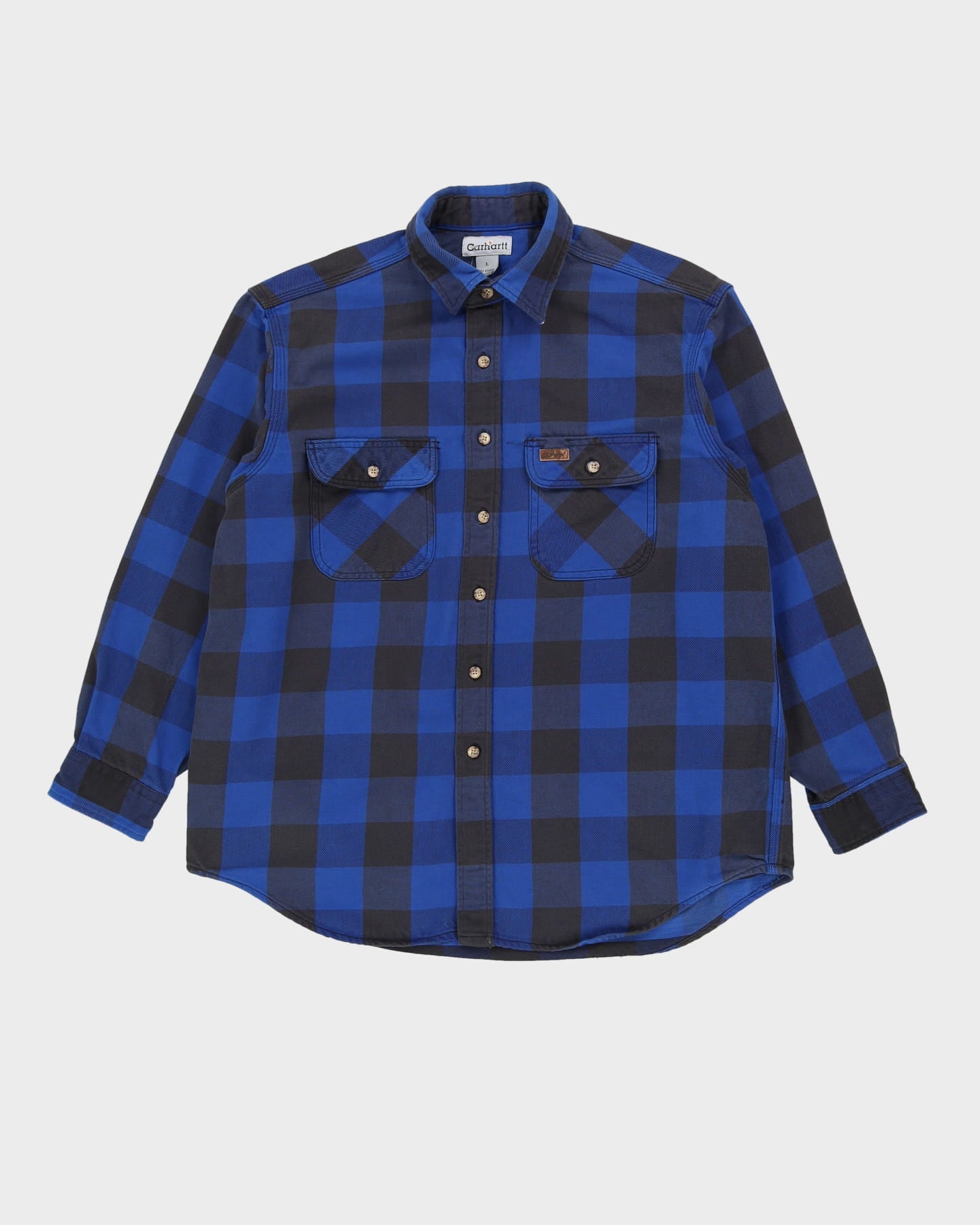 Carhartt Blue Check Patterned Flannel Shirt - L