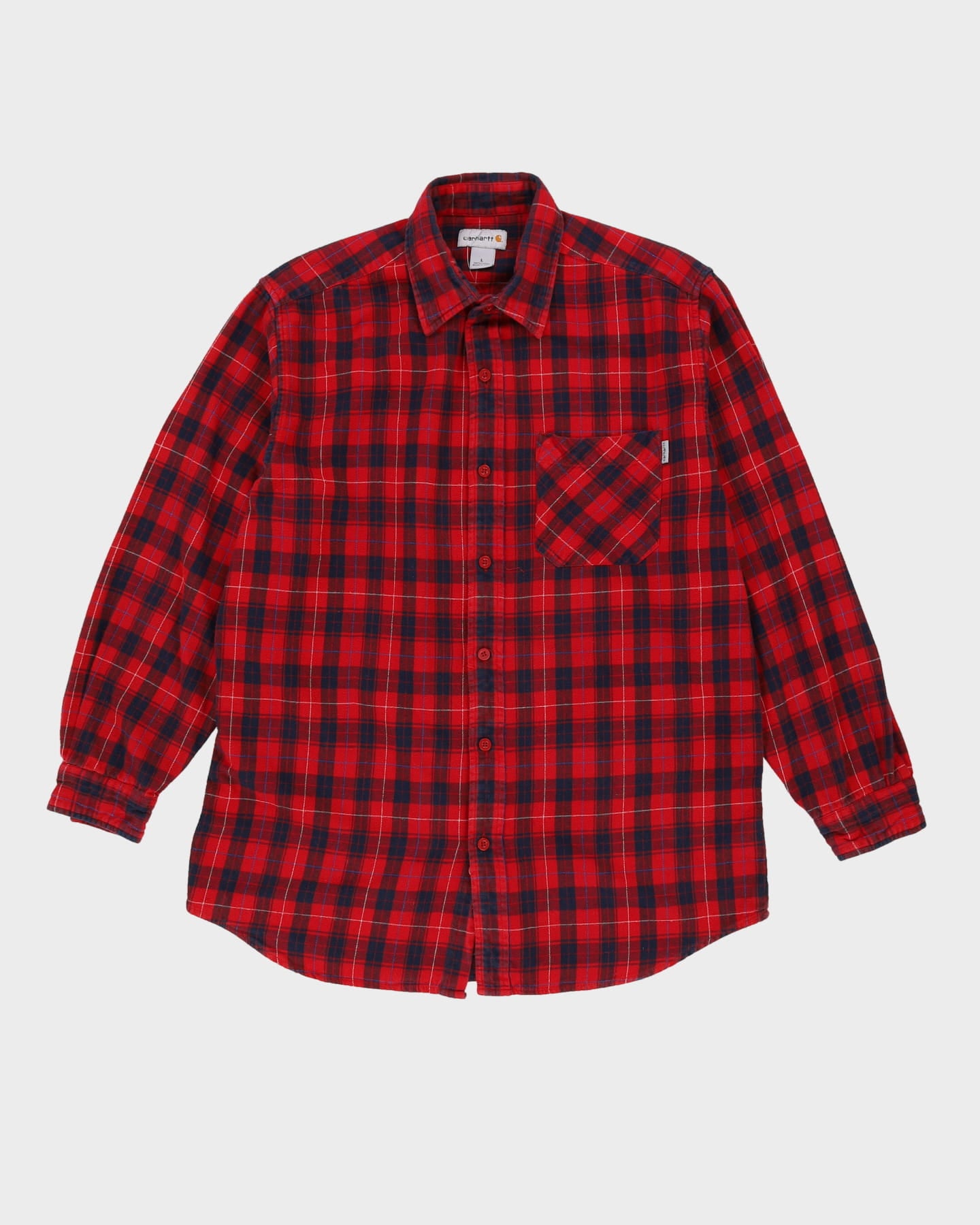 Carhartt Red Check Patterned Flannel Shirt - L