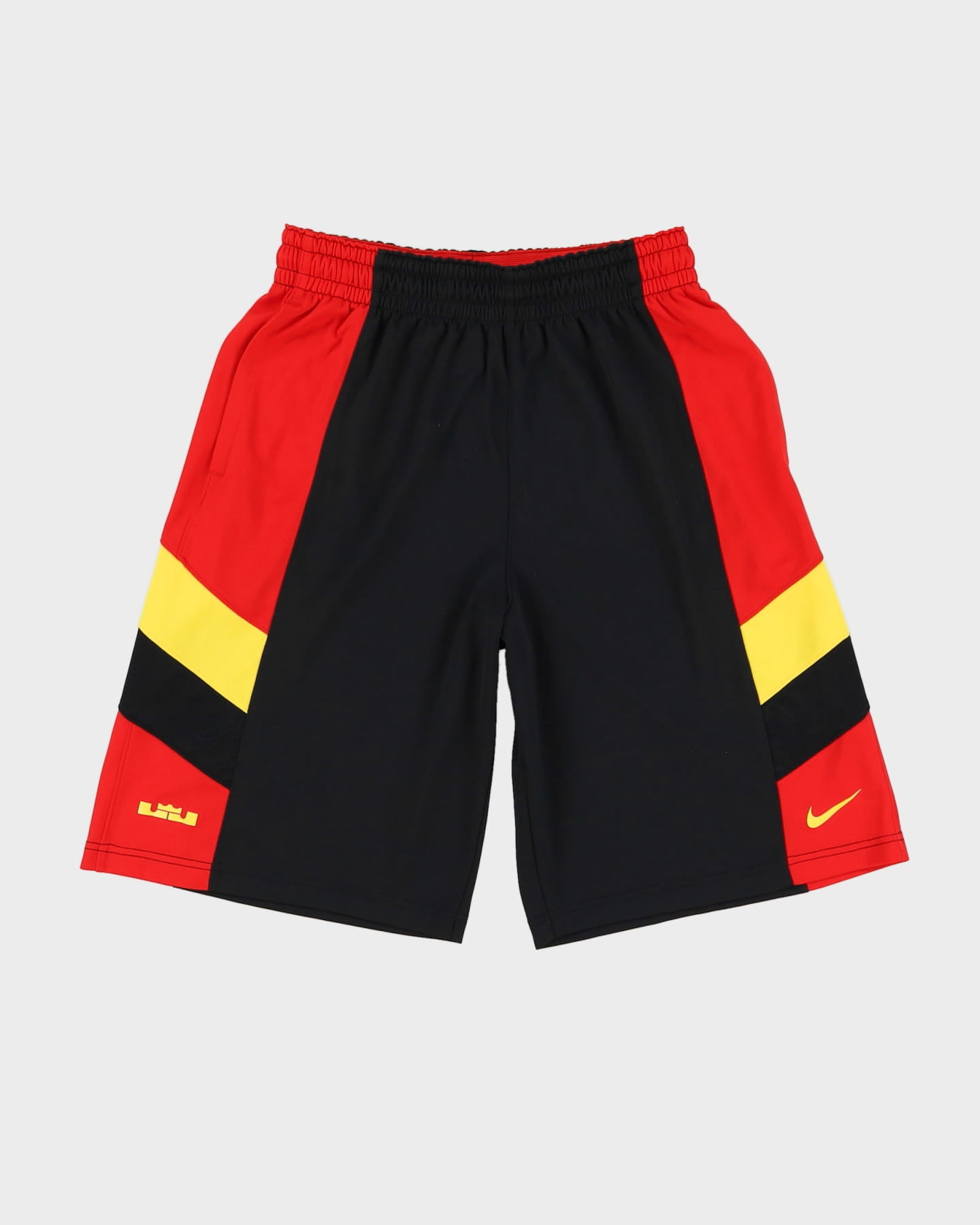 Nike Lebron James Black / Red / Yellow Basketball Shorts - M