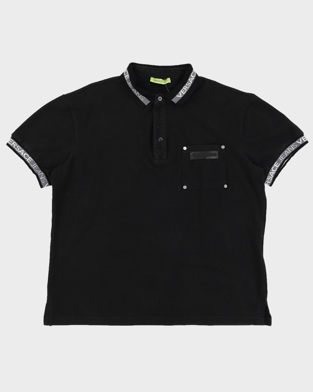 image of Versace Jeans` Black Polo Shirt - M