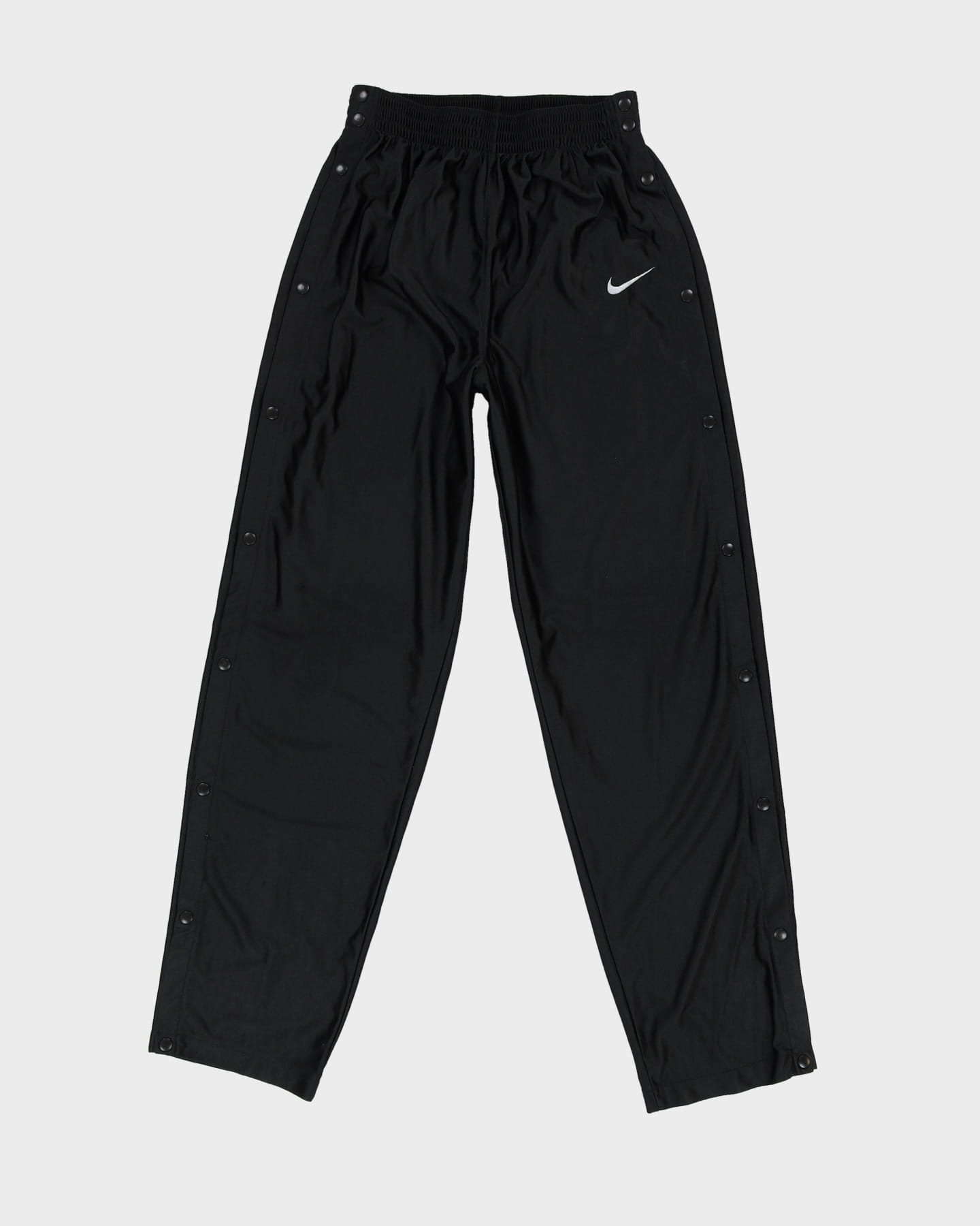 Vintage 90s Nike Black Popper Tracksuit Bottoms - L