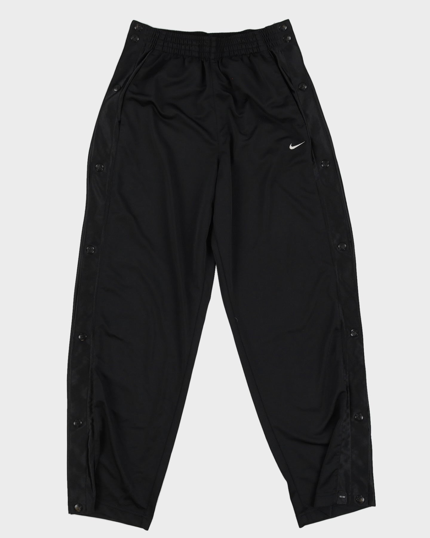 00s Y2K Nike Black Button up Track Bottoms - W32 L33
