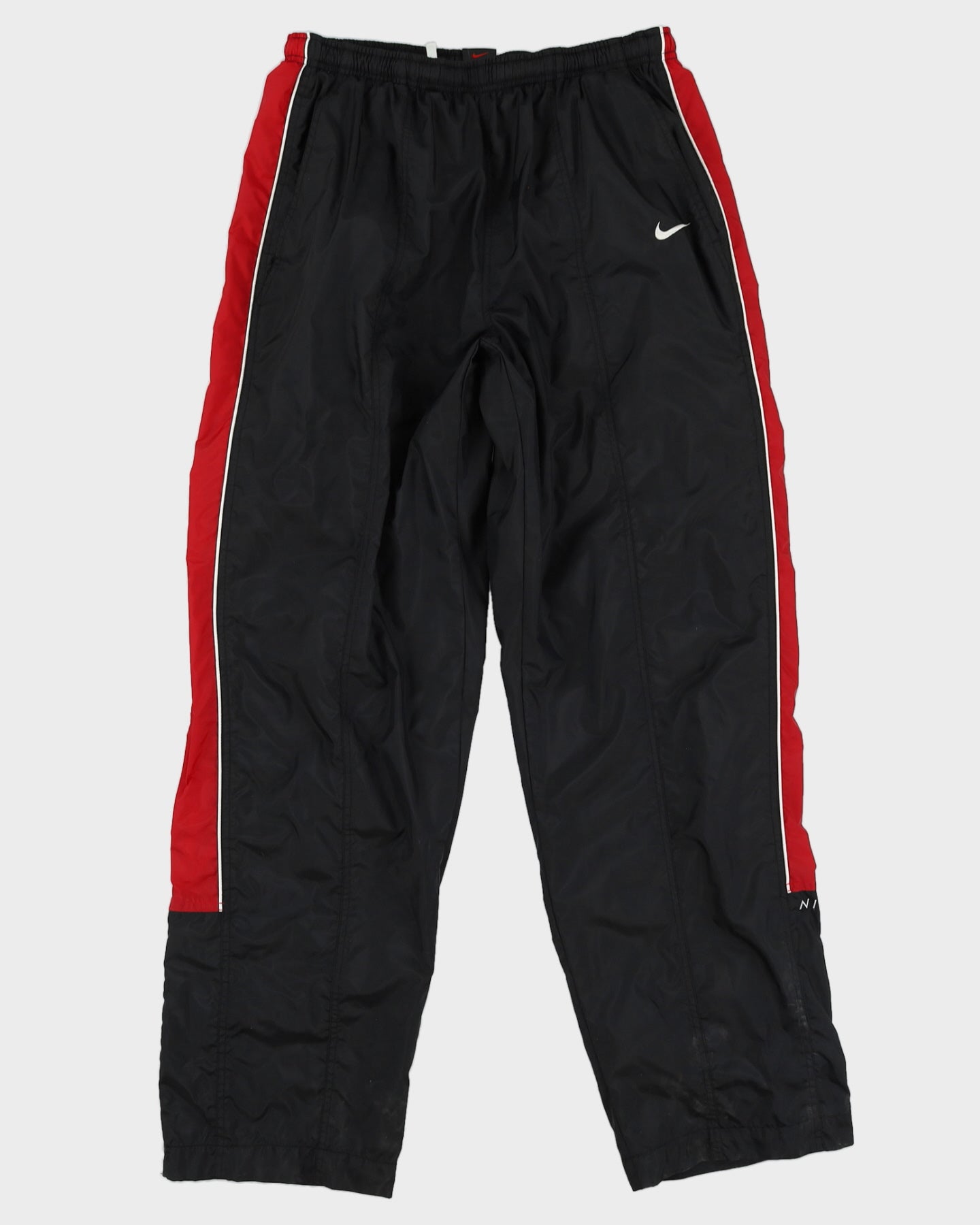 Vintage 90s Nike Black / Red Striped Track Bottoms - W34  L33