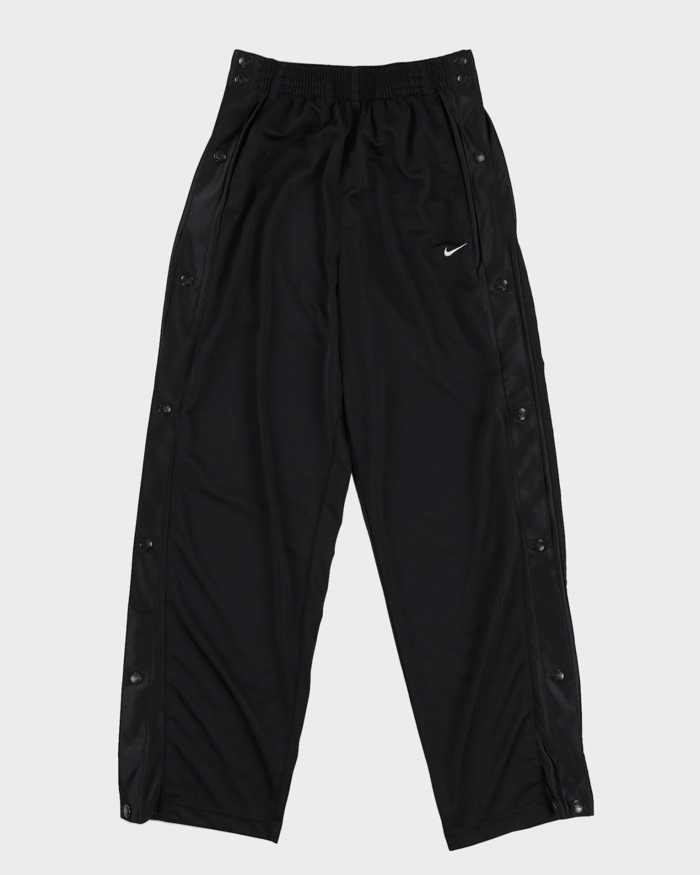 00s Y2K Nike Black Buttoned Up Track Bottoms - W34 L33
