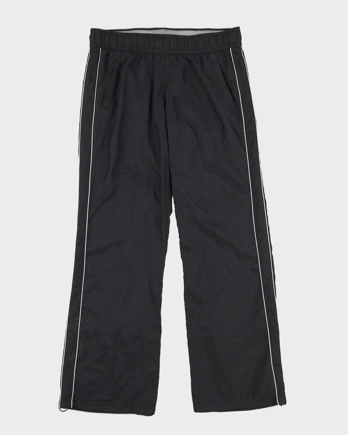 00s Y2K Nike Black Track Bottoms - W36 L35