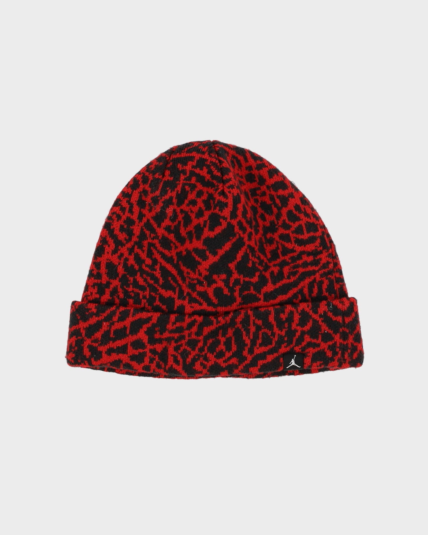 Jordan Red / Black Animal Pattern Beanie