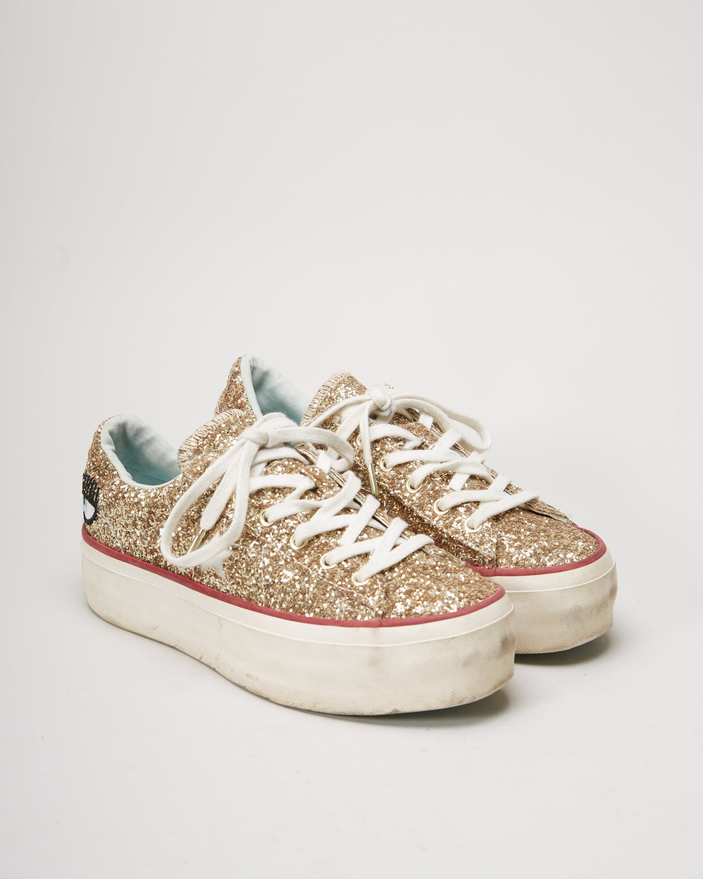 Converse Chiara Ferragni Gold One Star Platform Shoes - UK 3 – Rokit