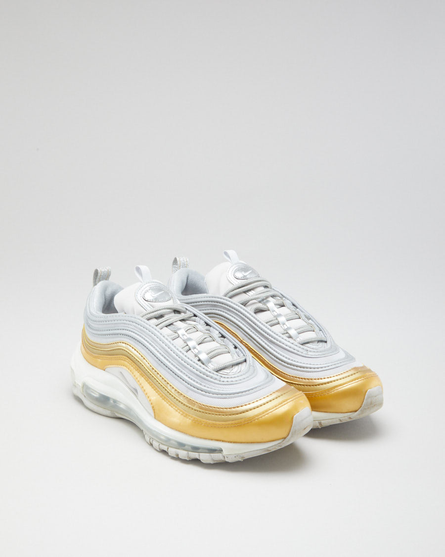 Nike Air Max 97 Golden / White Trainers - Womens UK 5