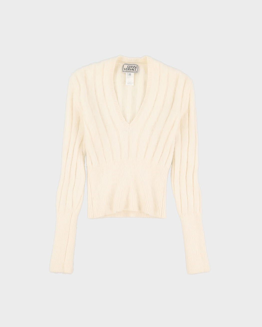 image of Gianni Versace Cream Knitted Jumper - XXS