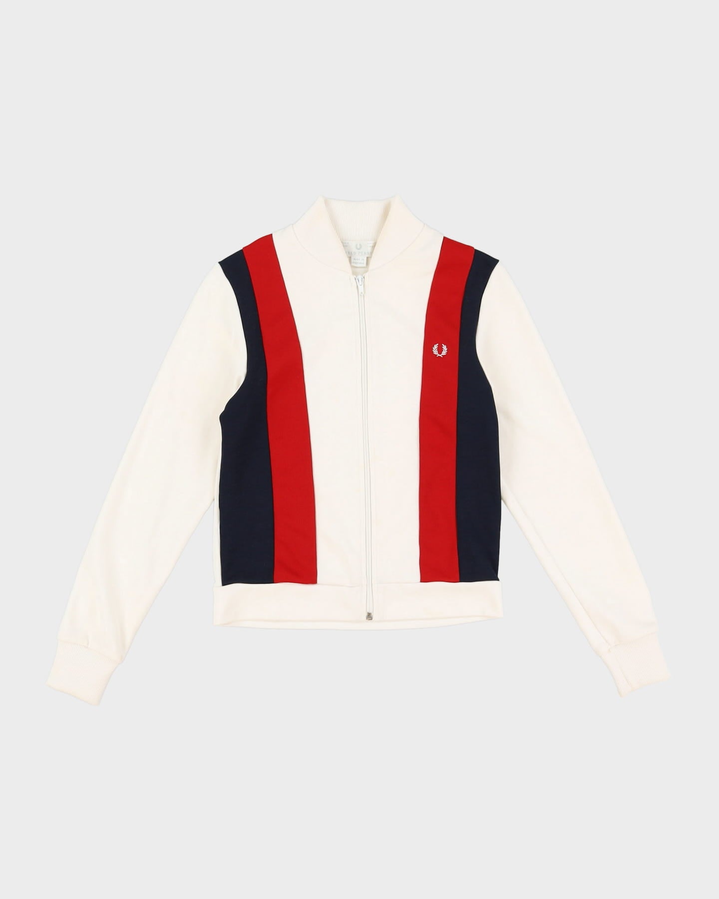 Fred Perry White / Red / Navy Track Jacket - XS