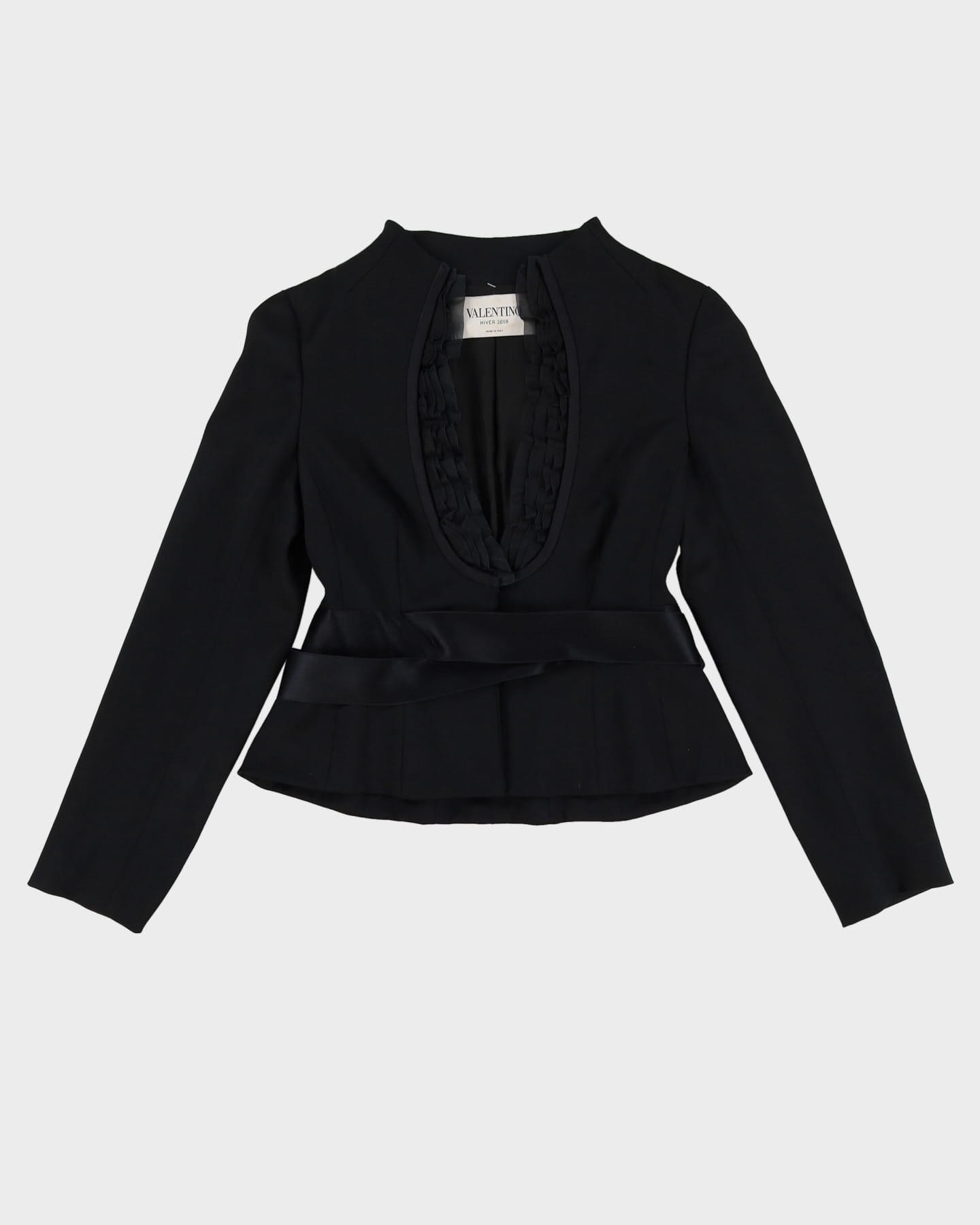 image of Valentino Hiver 2008 Black Evening Blazer Jacket - S