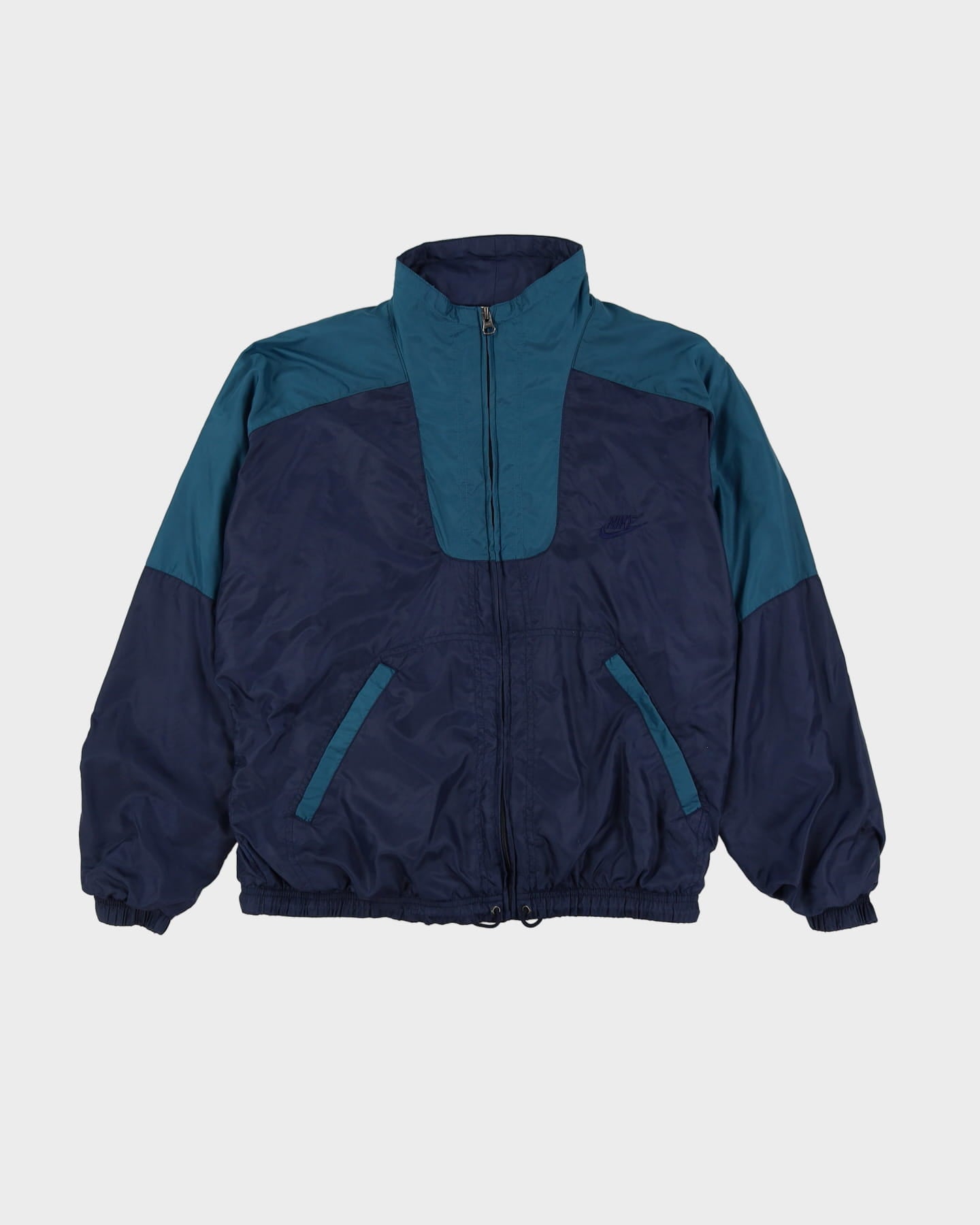 90s Nike Navy / Green Windbreaker / Shell Jacket - M