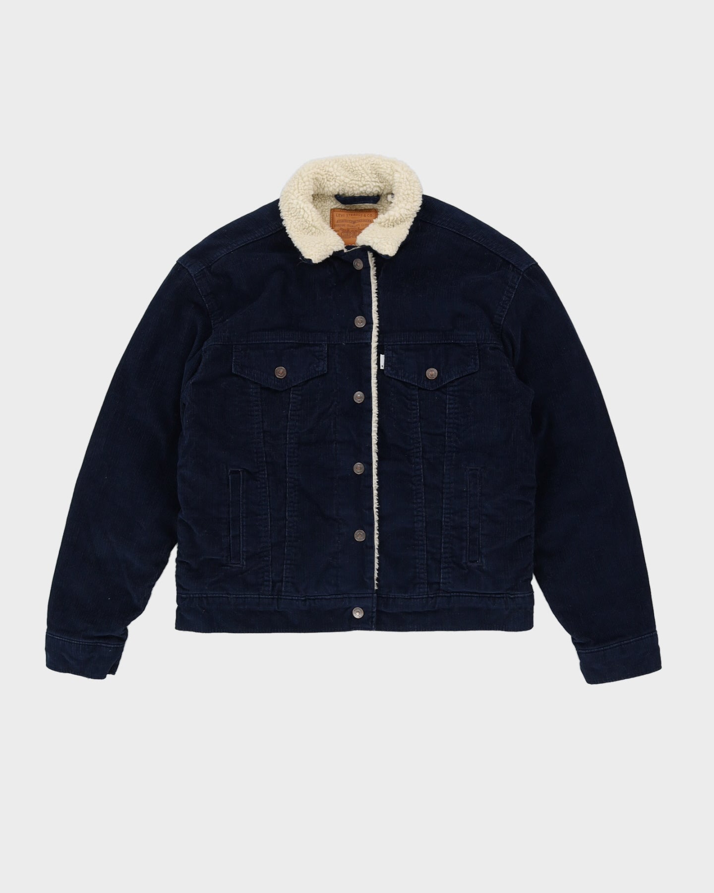 Levi's Blue Cord Fleece Lined Jacket - M