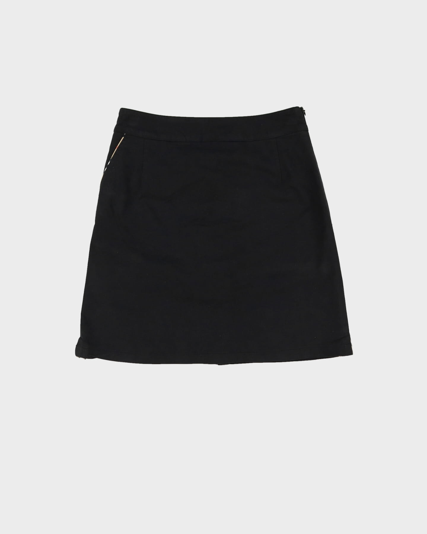 Burberry Black Cotton Mini Skirt - S