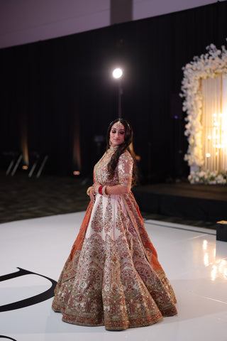 bridal off-white lehenga