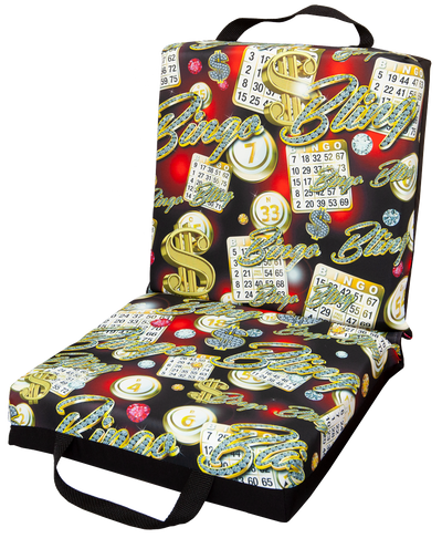 Bingo Seat Cushion - Lucky Bingo Print