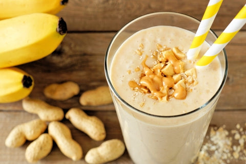 A peanut butter banana smoothie with sea moss. Our sea moss smoothie recipes are deliciously healthy!