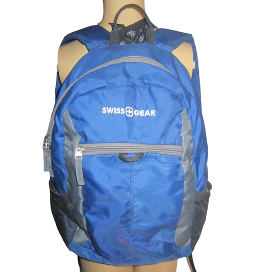 Swiss Gear Hiking Daypack Activewear Backpack Blue Gray