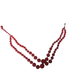 Vintage West Germany Red Glass Beaded Necklace 2 Strand Stamped on Clasp